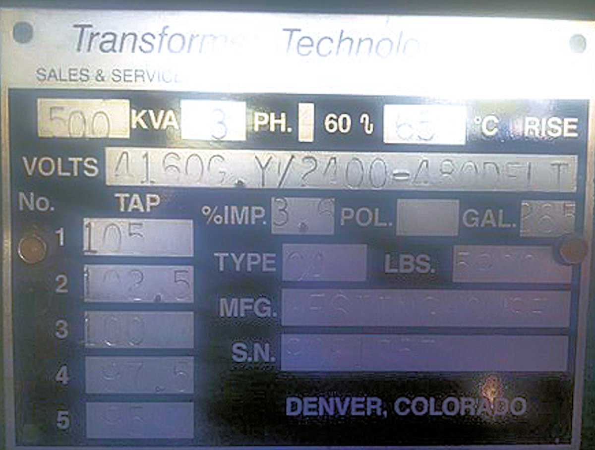 Westinghouse - Transformer Technology, Inc 500 Kva Transformer)